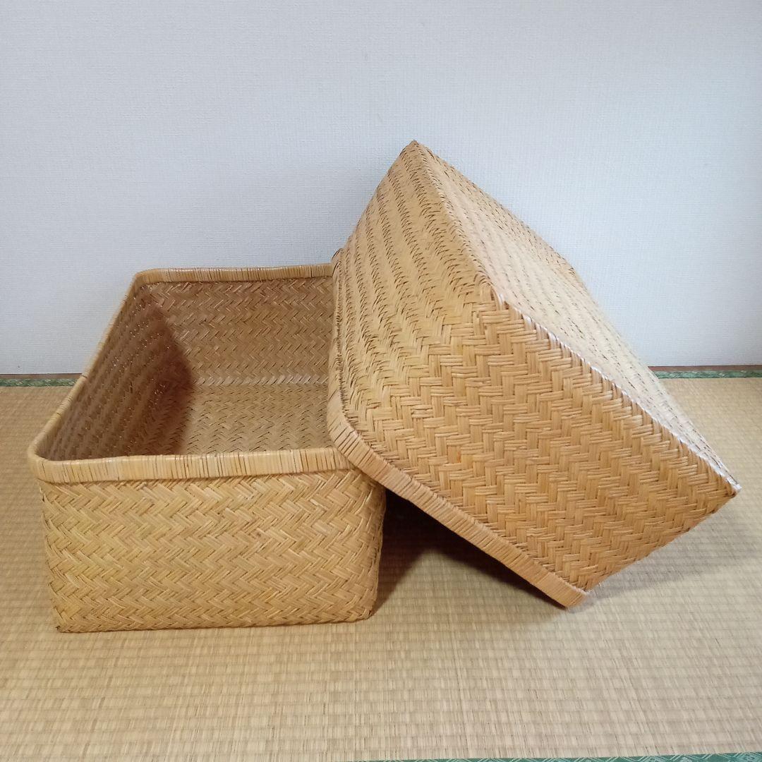 鳥越すず竹竹細工行李かご(大型67cm)