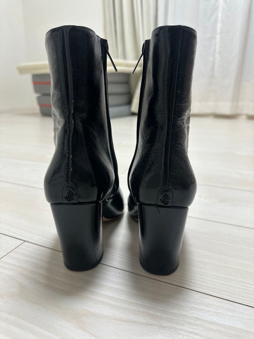 【美品】JIMMY CHOO ショートブーツ BLACK 37(24cm)