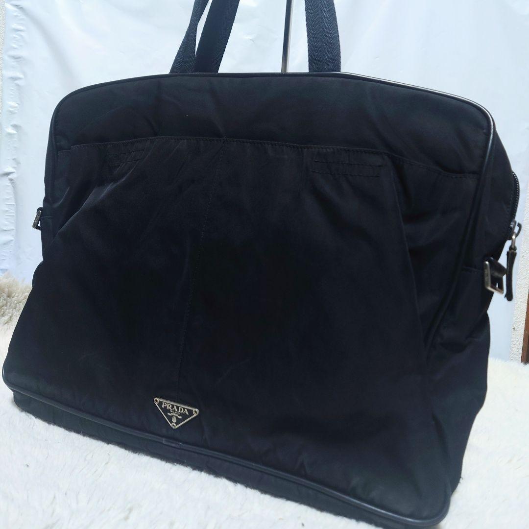 【希少】プラダ ビジネスバッグ ブリーフケース ナイロン 三角ロゴプレート