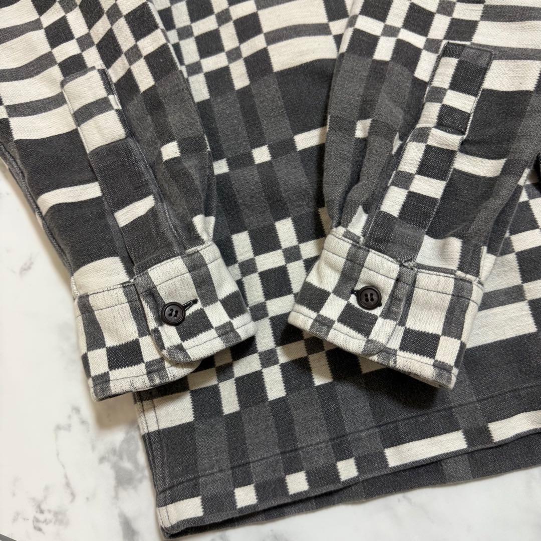 古着 90s RRL ダブルアールエル 三ツ星タグ オープンカラー シャツ