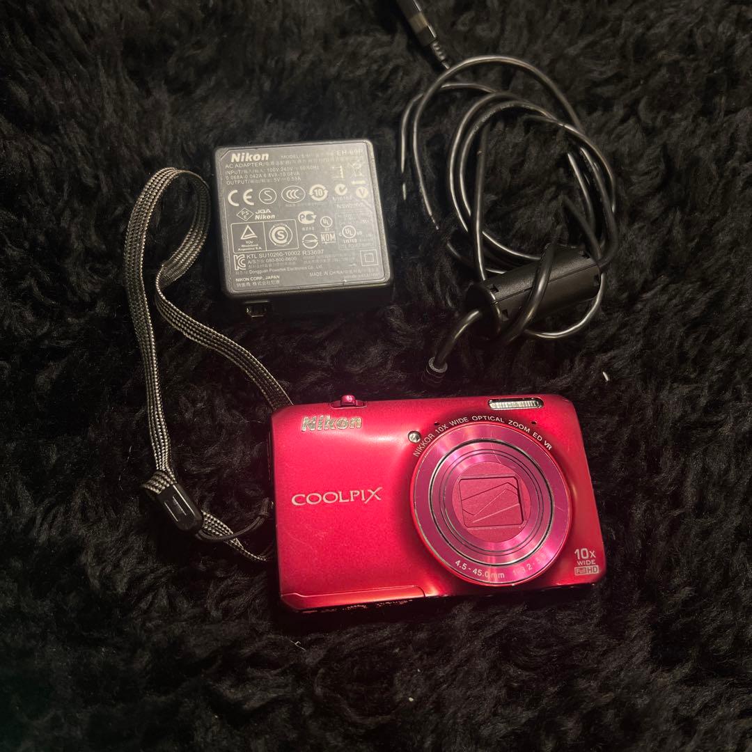 H*t様 Nikon COOLPIX S6300 赤 デジタルカメラ 動作⚪︎