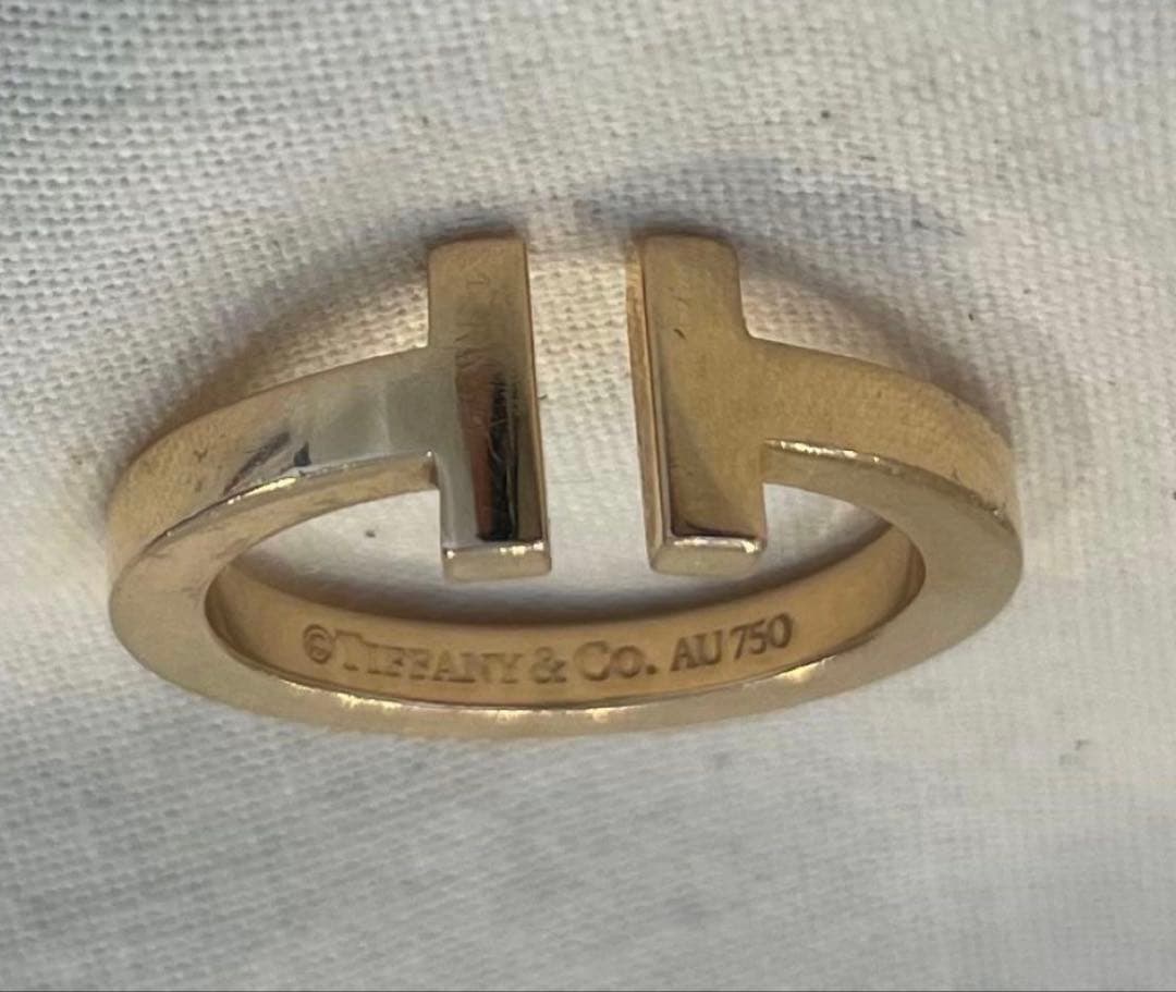 TIFFANY&CoティファニーTスクエア リング PGピンクゴールド 指輪