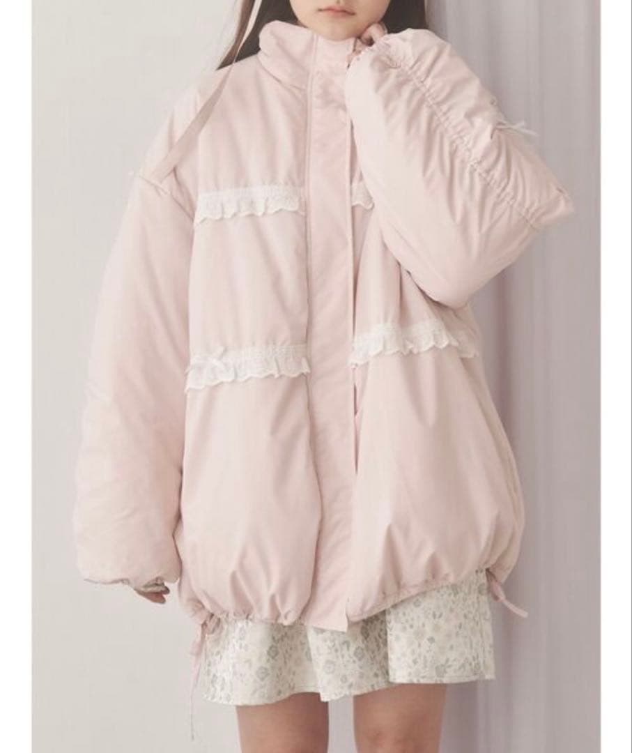 【タグ付】 メリージェニー　フリルパデットジャケット　ダウンコート