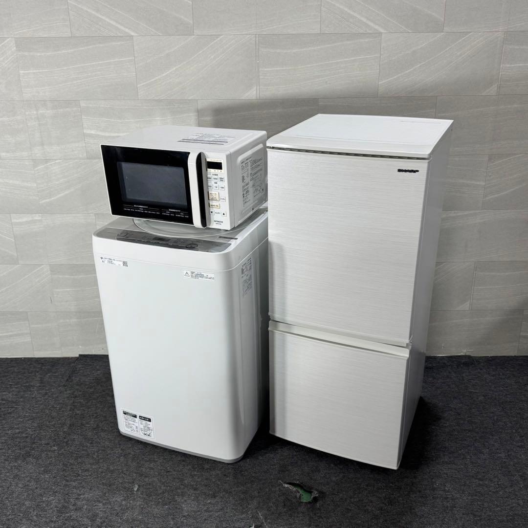 生活家電3点セット 冷蔵庫 洗濯機 レンジ 一人暮らし 単身用 格安 d4188
