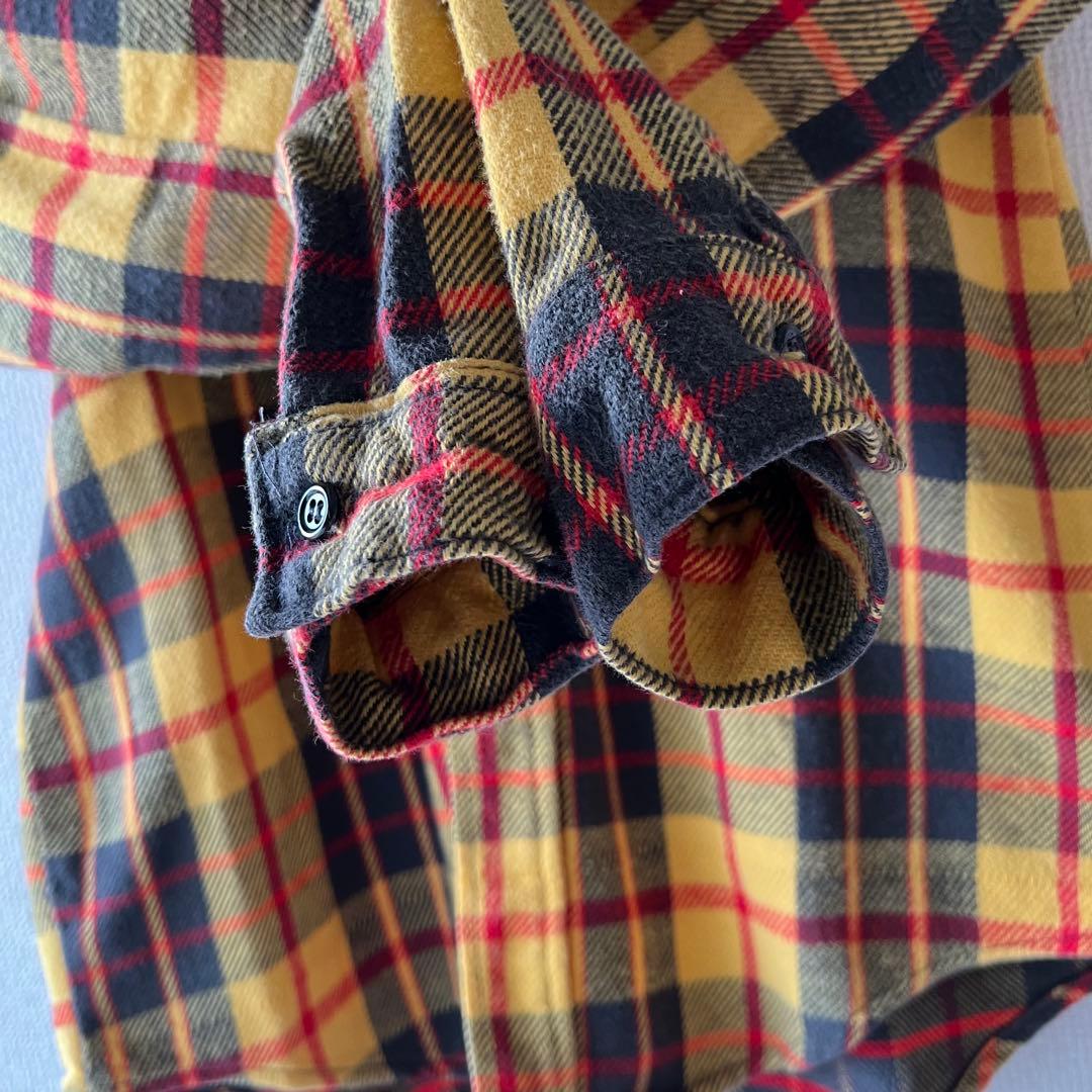 70s80s usa製 FIVE BROTHER ネルシャツ 裏ボーダー　良配色