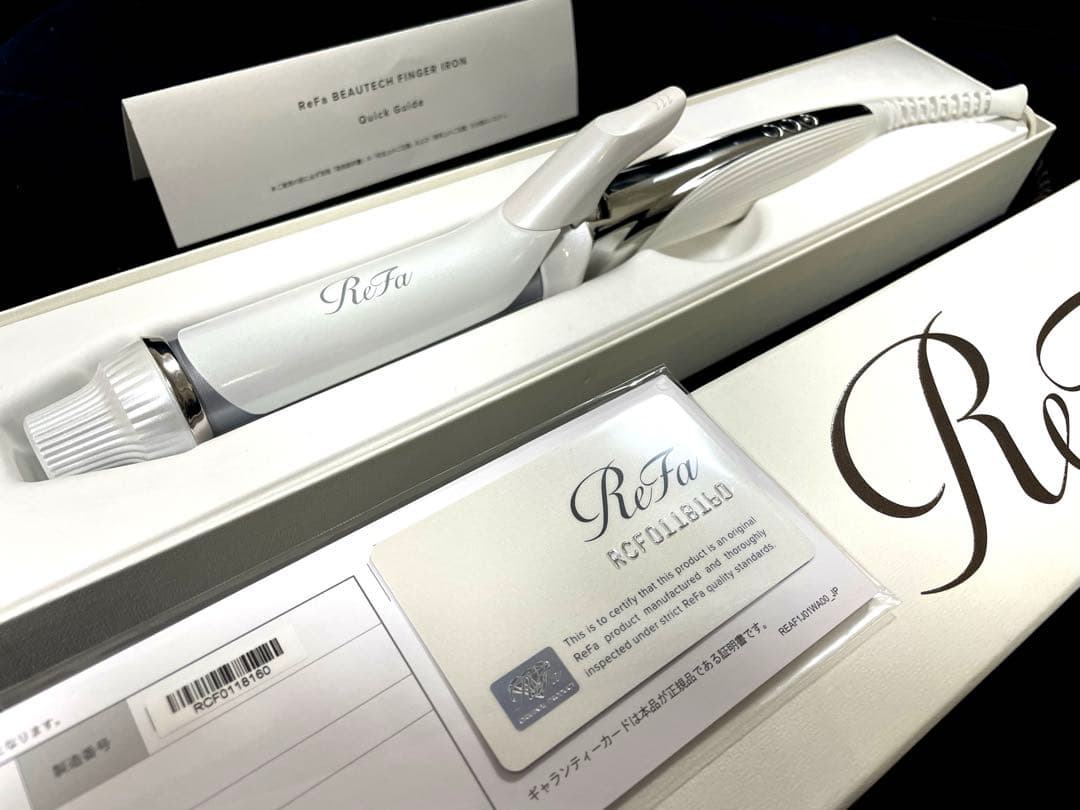 【美品】ReFa RE-AF00A 32mmカールヘアアイロン ホワイト