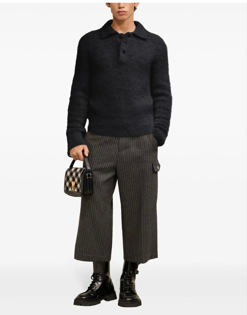 ami paris モヘアニットポロ