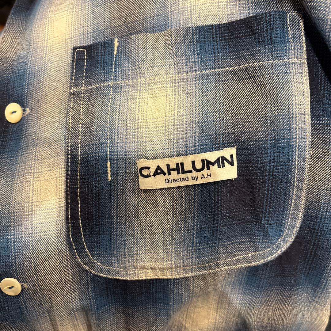CAHLUMN カウラム　シャツ ネイビー系チェック