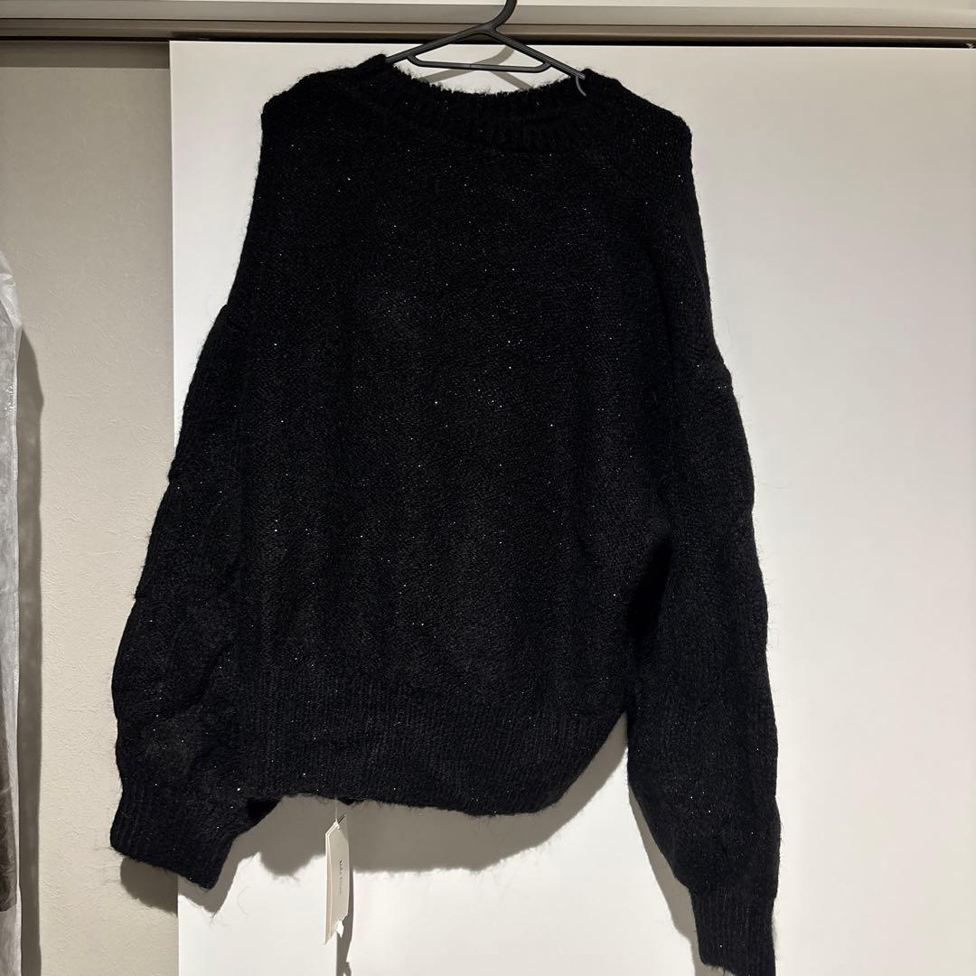 milaowen ミドルゲージケーブルスリーブニットプルオーバー