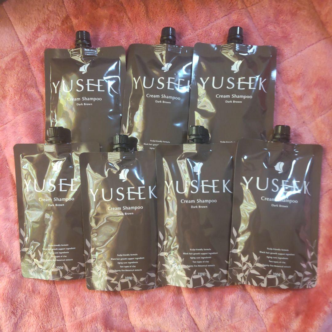 こてこYUSEEK クリームシャンプー ダークブラウン350ml7個セット