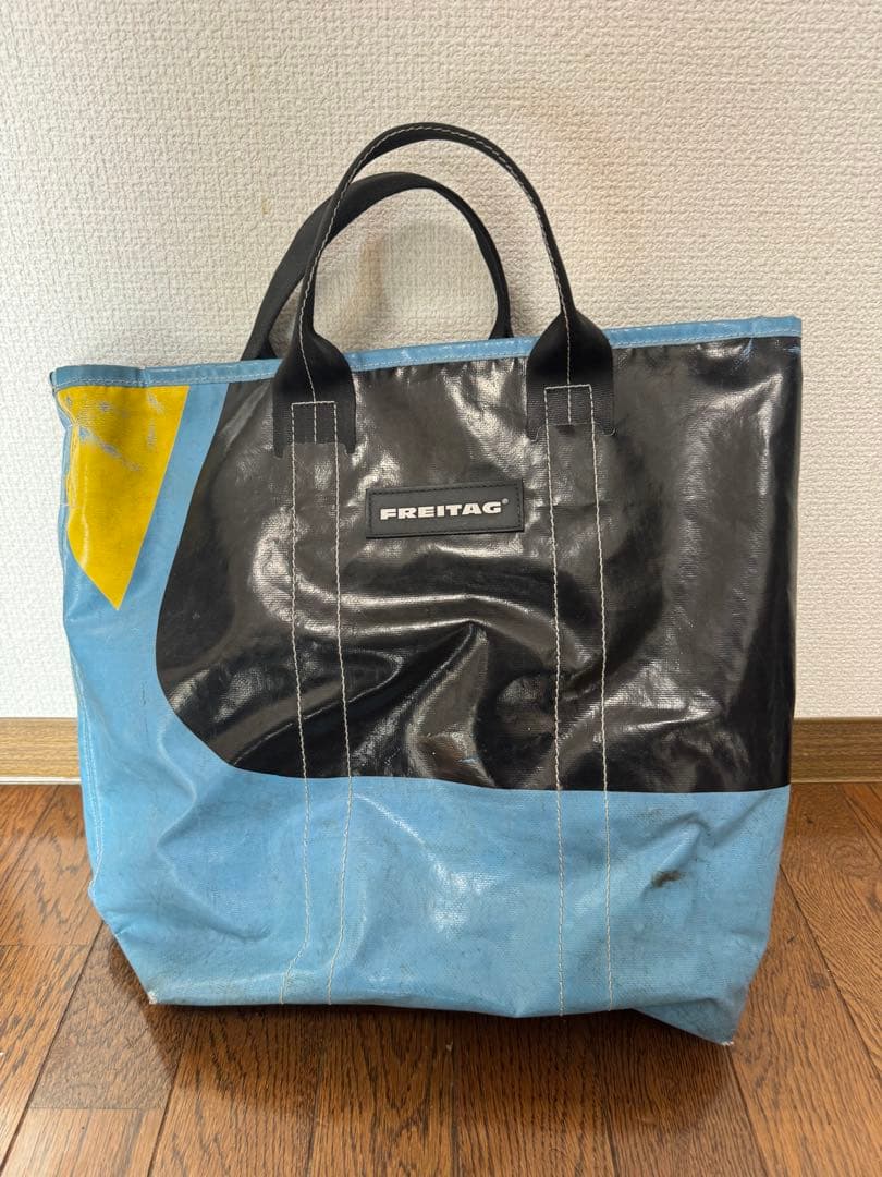 FREITAG トートバッグ 青/黒/黄色