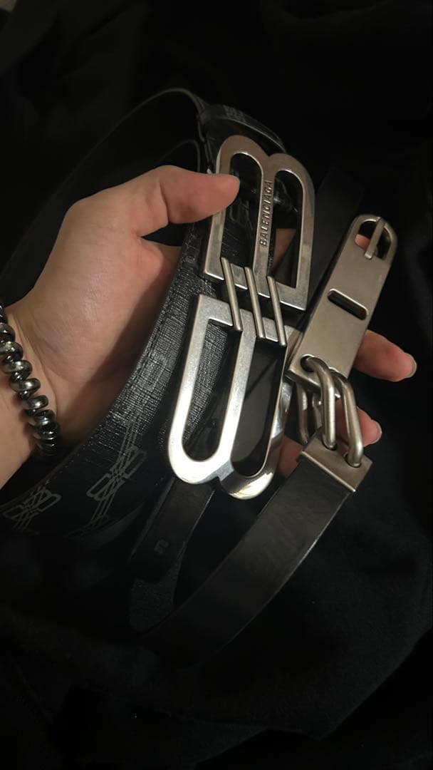 付属完備BALENCIAGA large B buckle belt