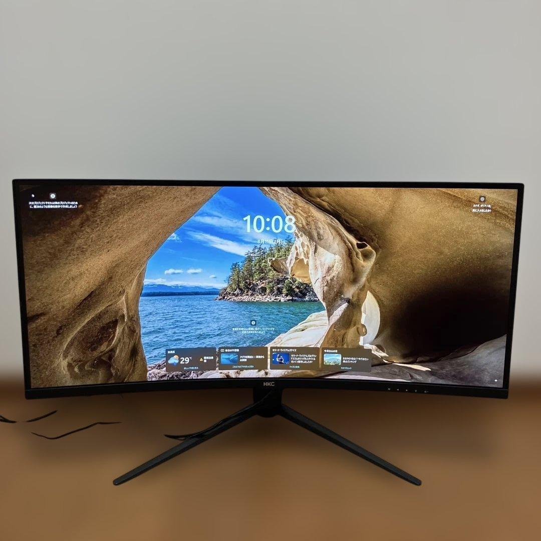 HKC 曲面 モニター ディスプレイ 34インチ TG34C3U