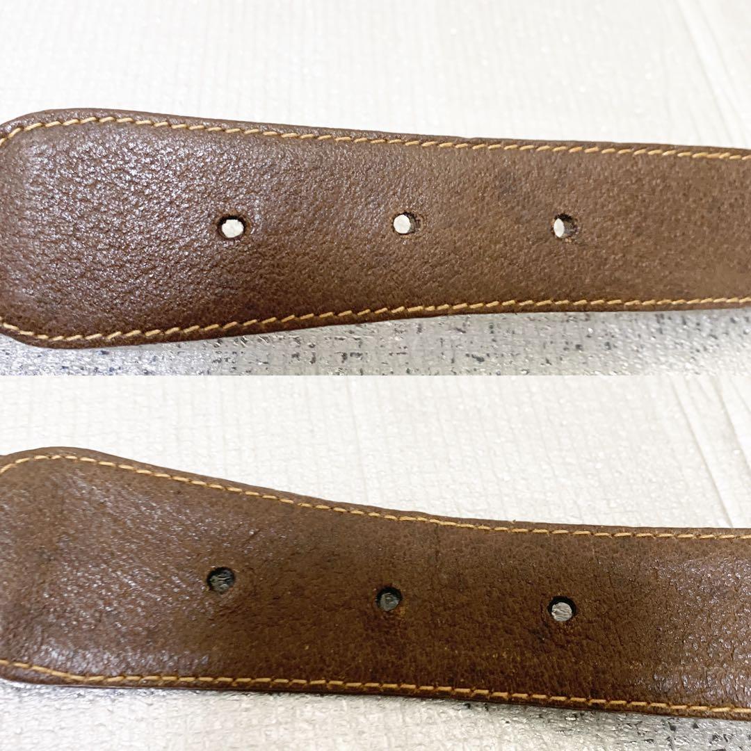 美品GUCCI グッチ　ベルト　シェリーライン　キャンバス　レザー　GGバックル