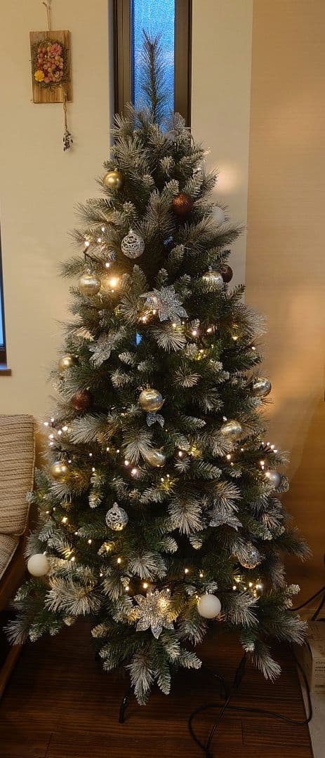180cm北欧風クリスマスツリー　雪化粧あり　ツリーのみ