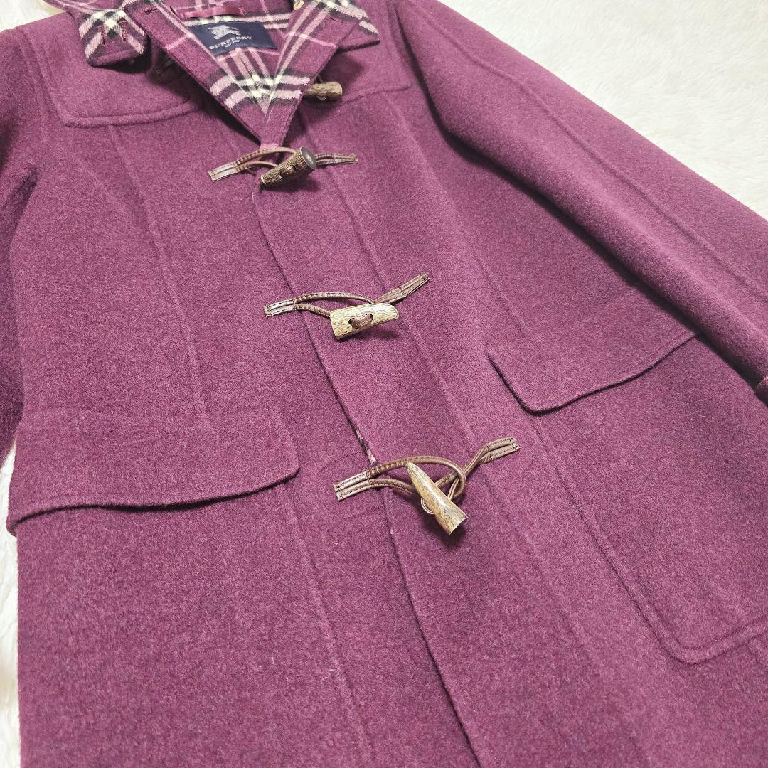極美品✨バーバリーロンドン カシミヤ混 ダッフルコート ボルドー