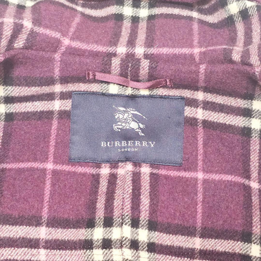 極美品✨バーバリーロンドン カシミヤ混 ダッフルコート ボルドー