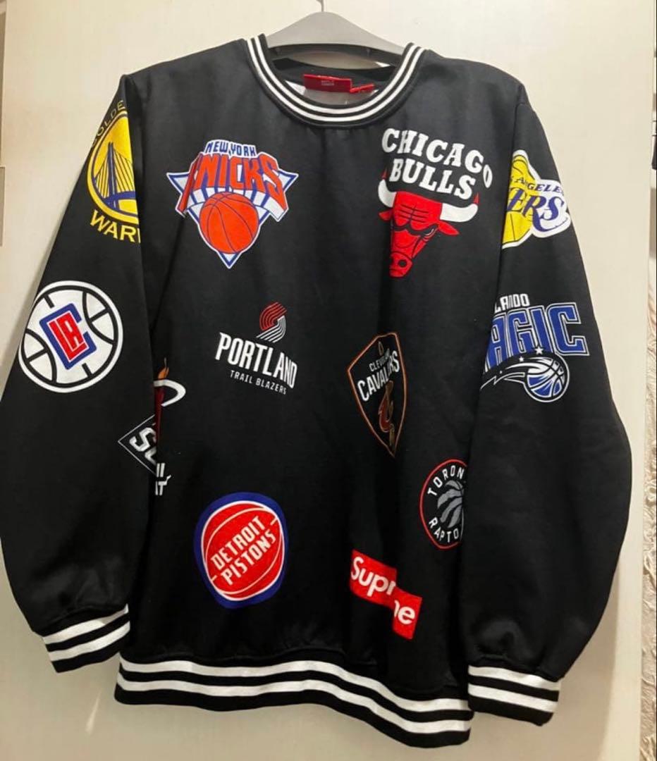 バスケ　スウェット　シュプリーム　チームロゴ