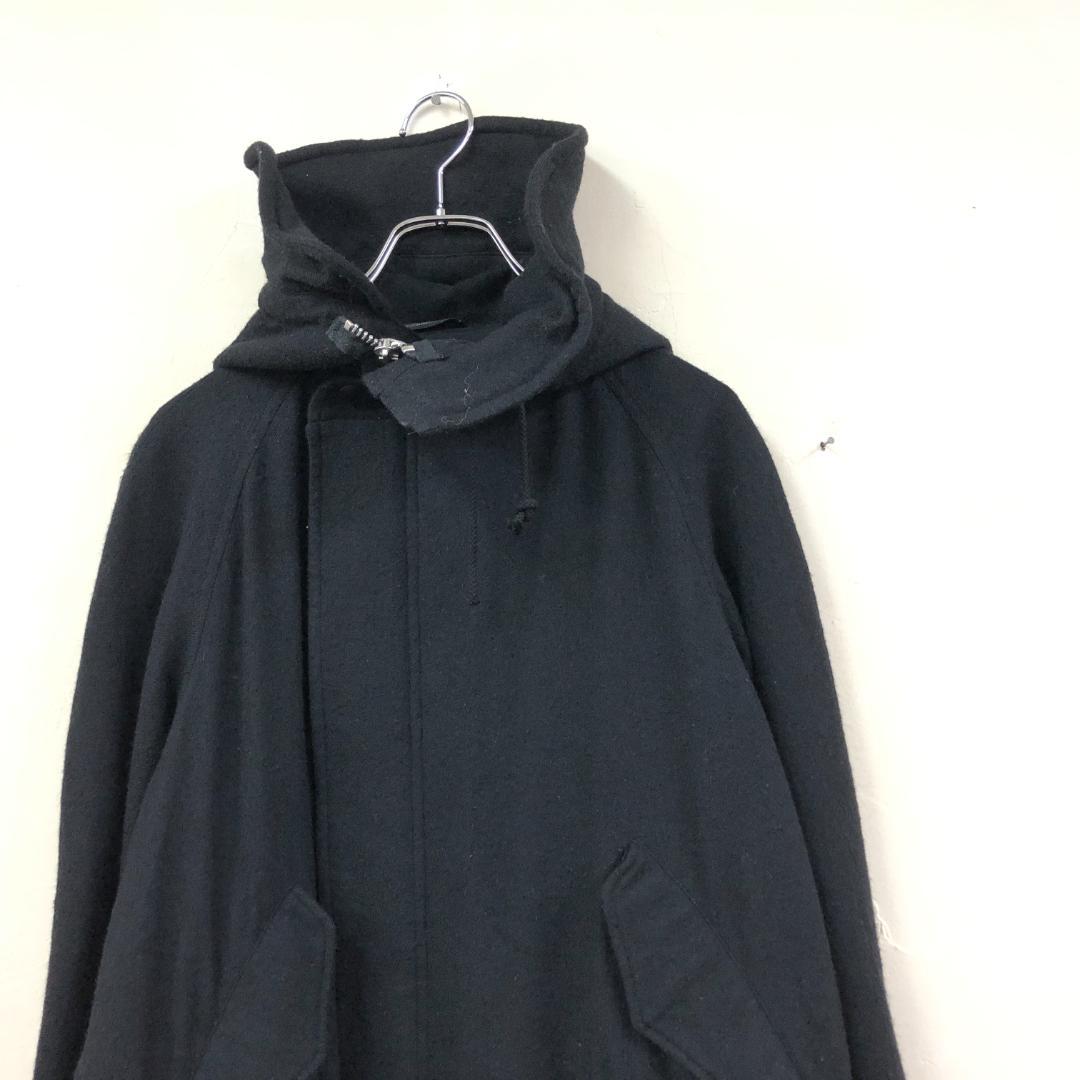 Y's ワイズ ヨウジヤマモト ウールモッズコート ロング ブラック size2