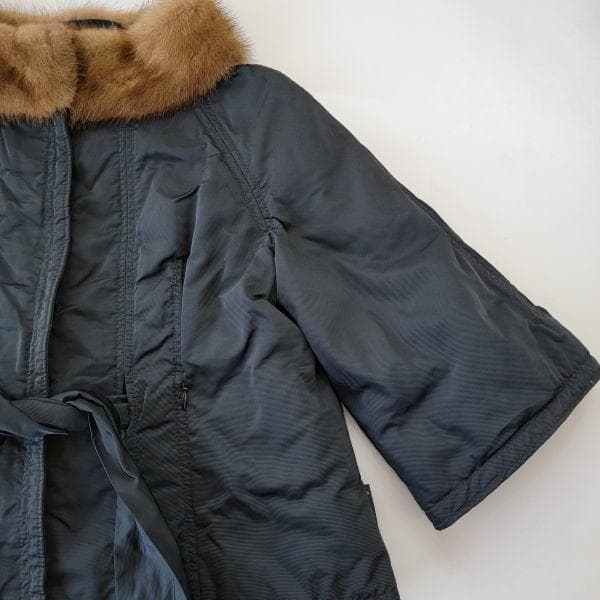 【レア】美品 モンクレール ファー付き ダウンジャケット 黒 サイズ00 6分丈