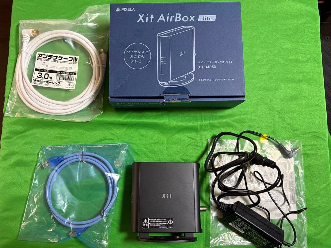 ピクセラXit AirBox lite AIR50 TVケーブル未使用3m付