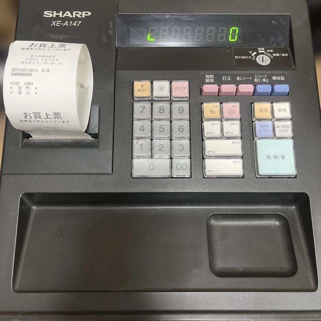 SHARP XE-A147 レジスター トレイ付き