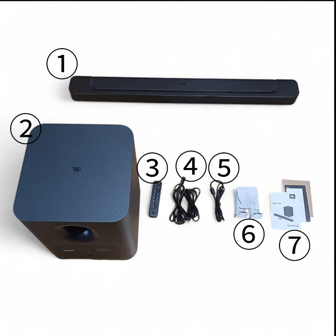 JBL BAR 500 サウンドバー ウーファー スピーカー 付属品有 動作保証