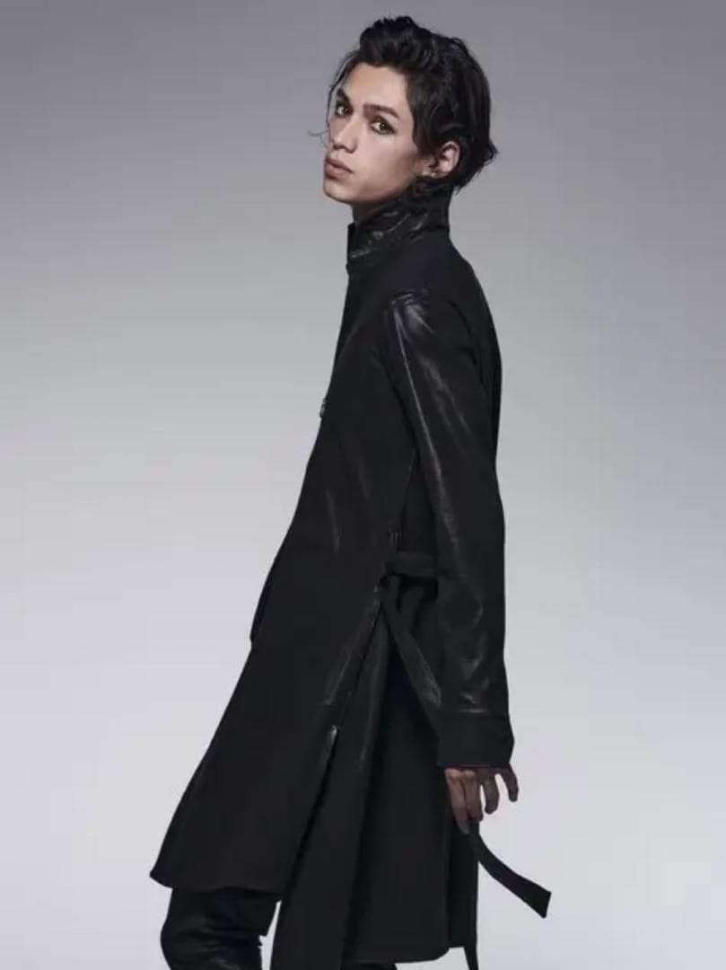 専用kiryuyrik 23AW コーティングジップフレアロングシャツ M