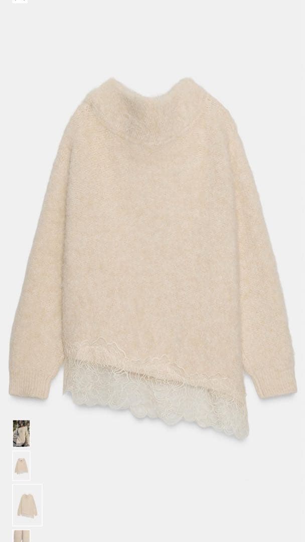 完売品★ZARA今期レア★レースコンビニットサイズSタグ付き未使用品