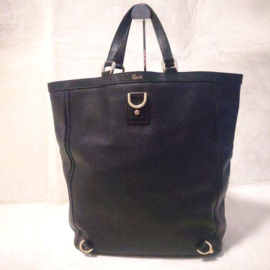 【専用】グッチ ハンド トートバッグ アビー レザー GGキャンバス 黒