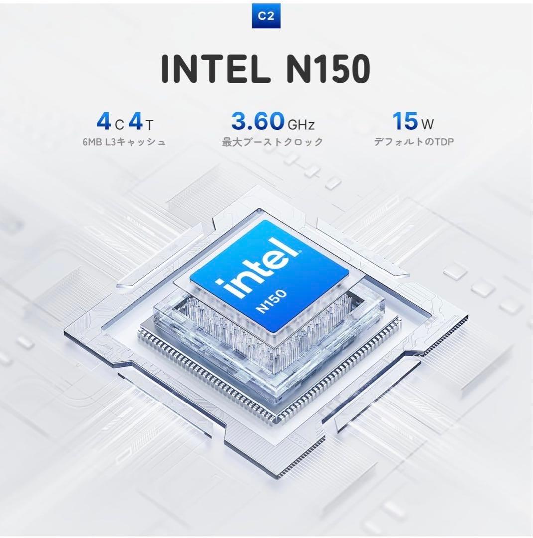 12世代Intel Twin Lake-N150 ミニPC 12GB+512G