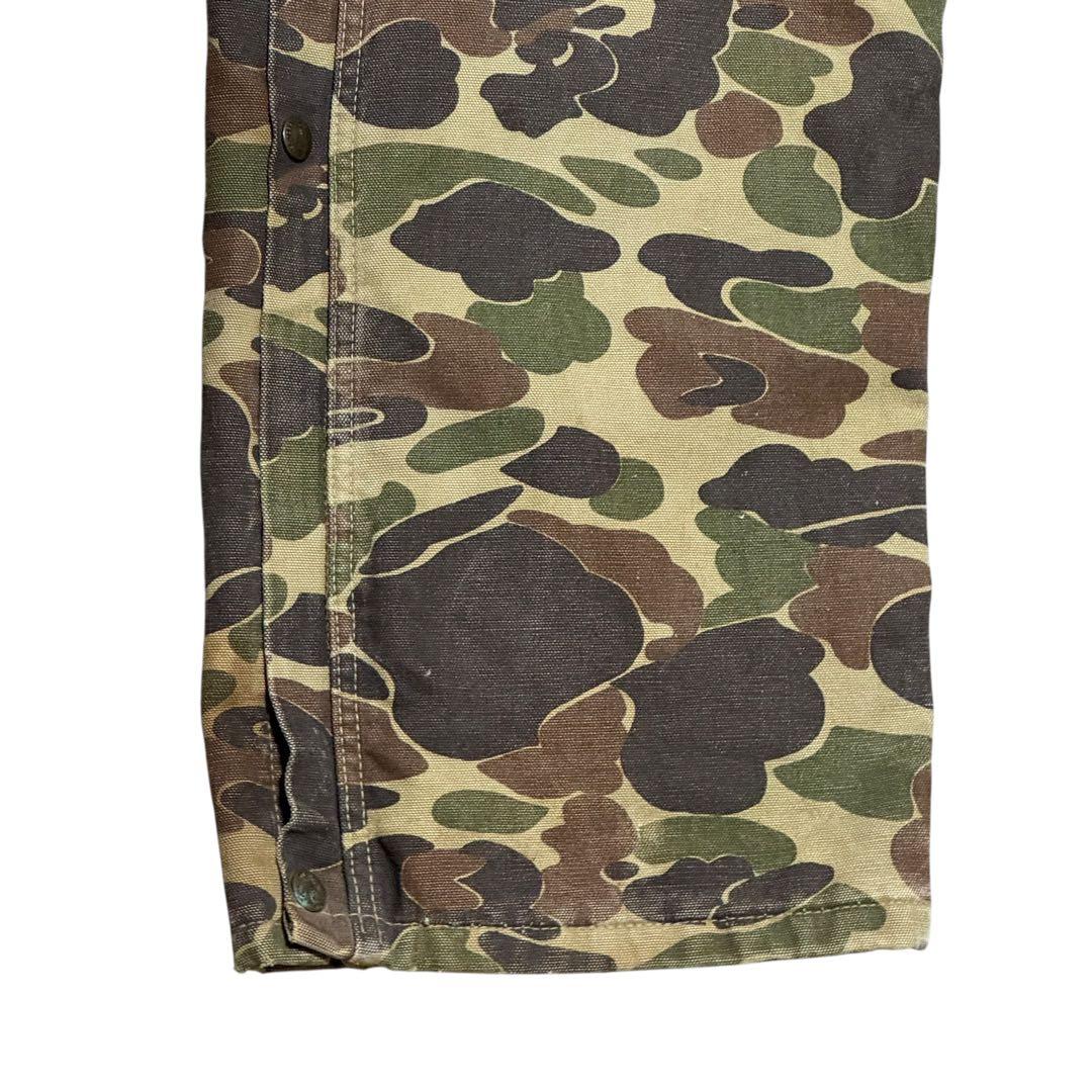 Carhartt 迷彩 オーバーオール 44R US製　IDEALジップ 80s