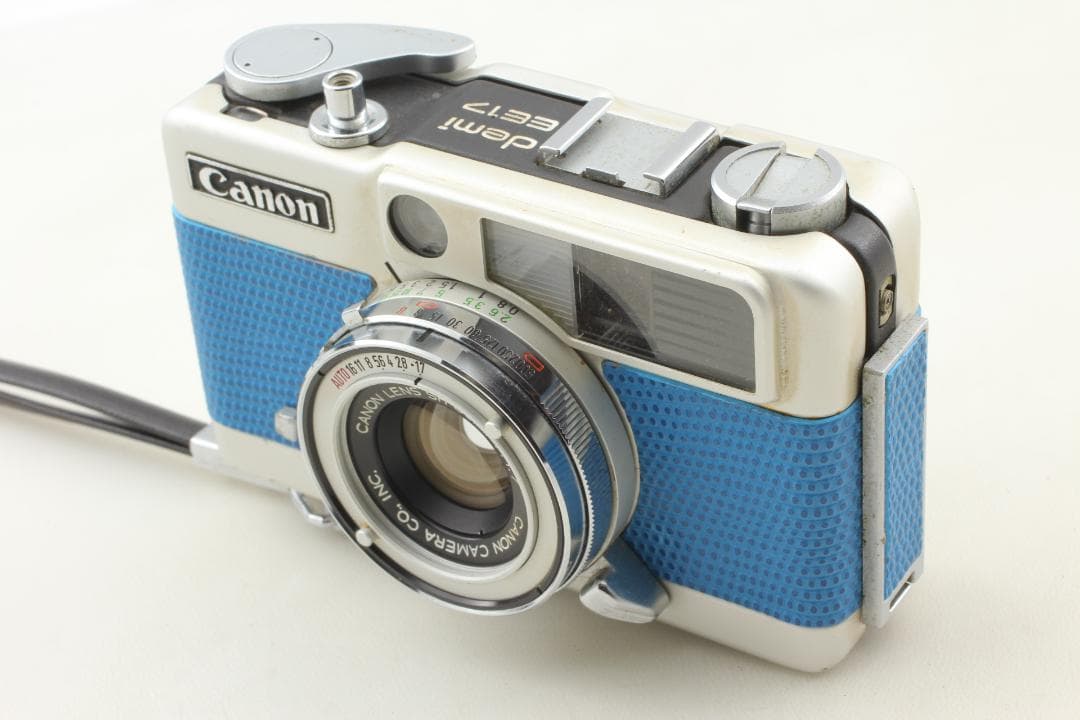 【整備済　美品】ブルー Canon Demi EE17　露出計OK #1321