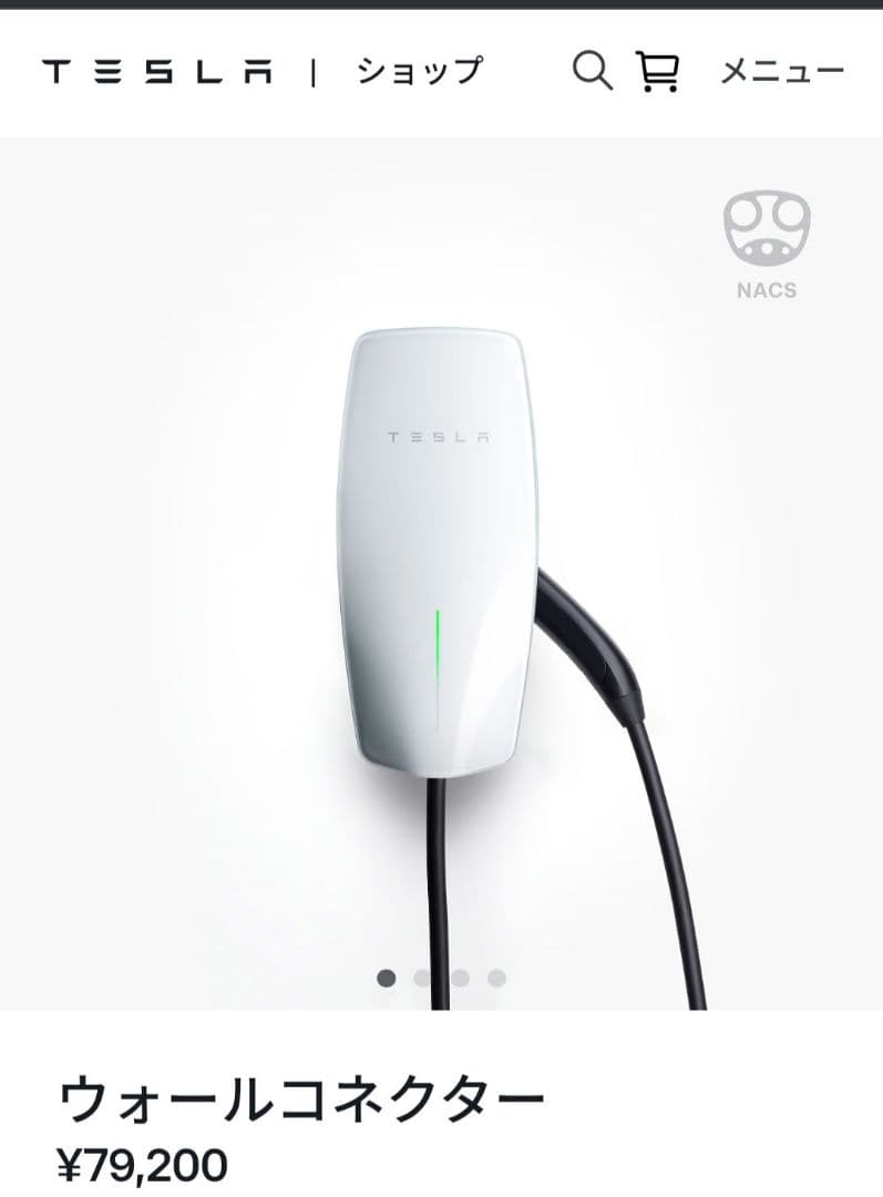 Tesla テスラ ウォールコネクター カラープレート付き