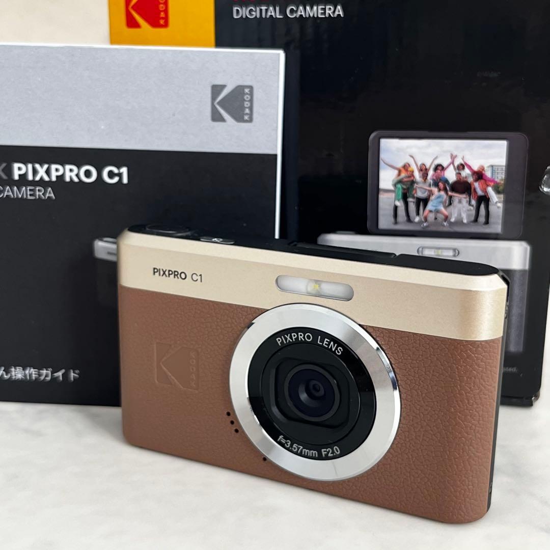 極美品 KODAK PIXPRO C1 BN ブラウン コダック デジカメ