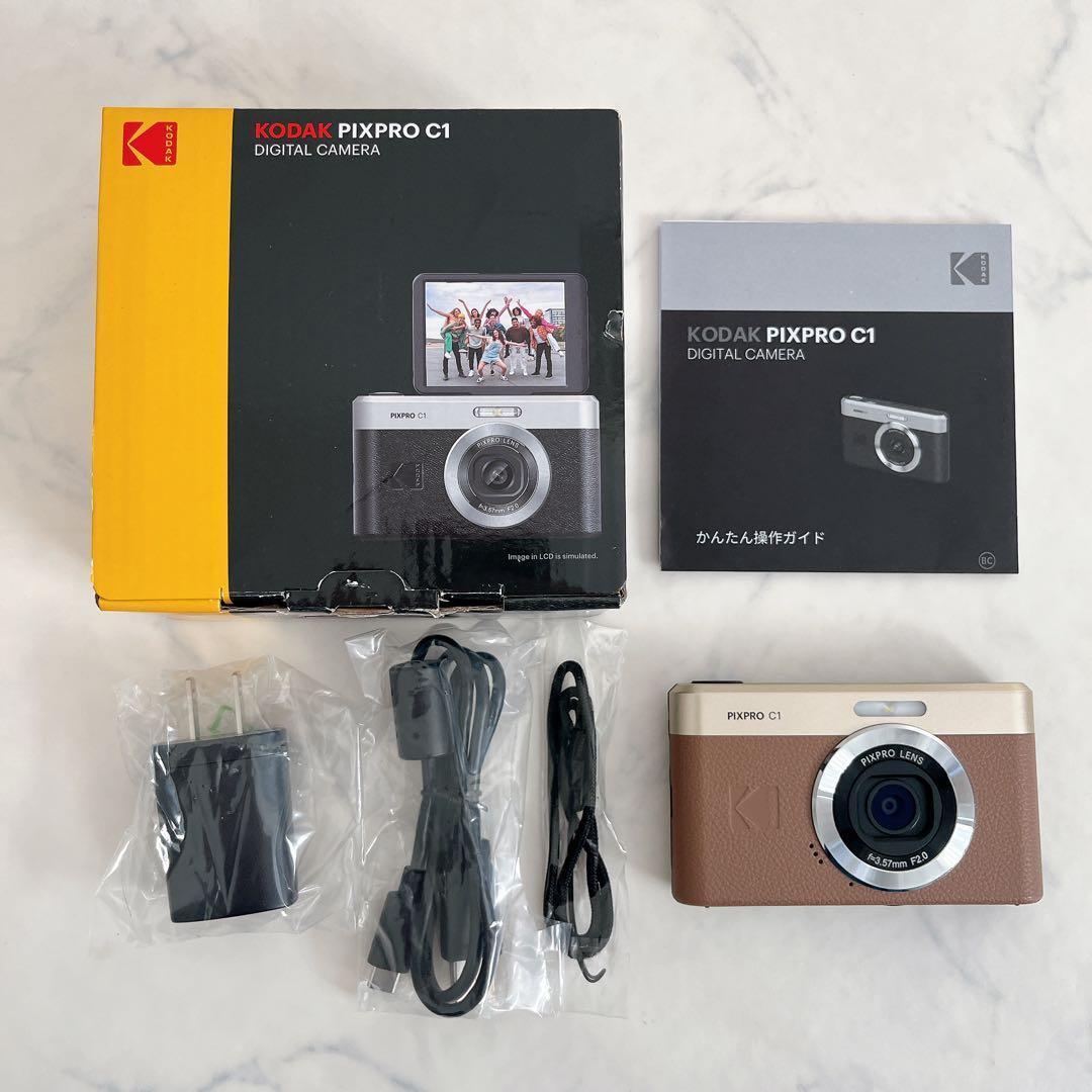 極美品 KODAK PIXPRO C1 BN ブラウン コダック デジカメ