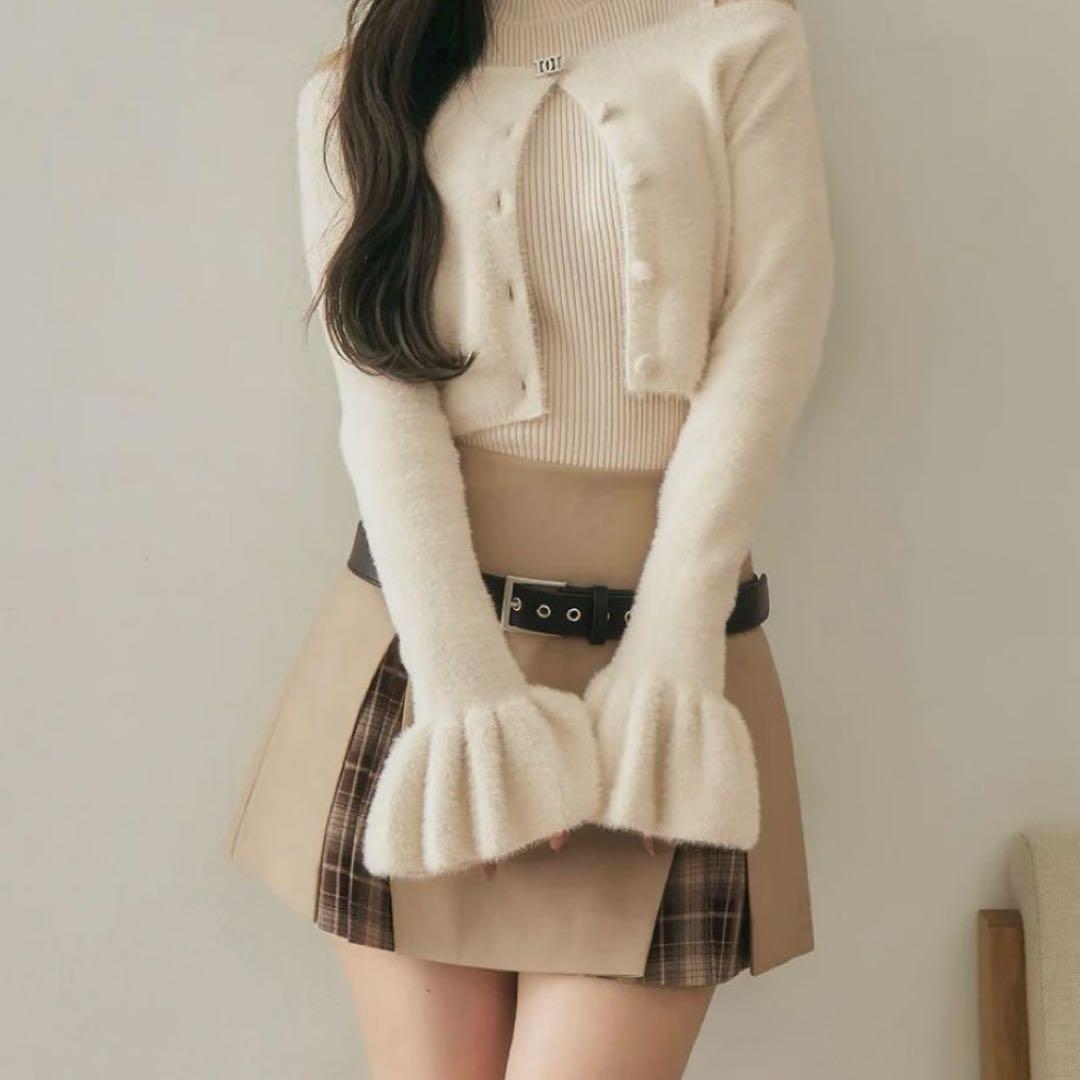 1度着用 Darich アンサンブルシャギーニット トップス　アイボリー