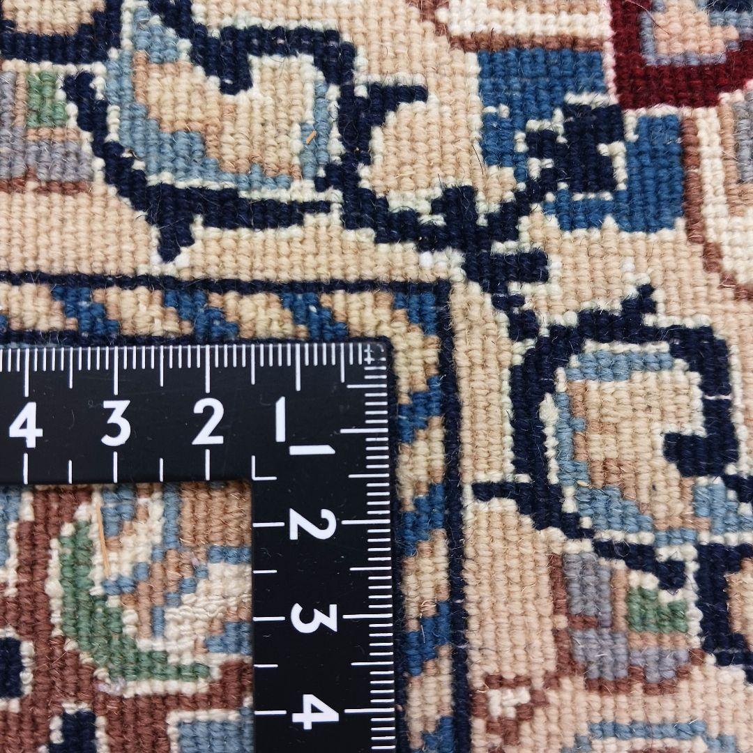 専用Y2617 ペルシャ絨毯 ナイン産 手織り ウール ラグ マット