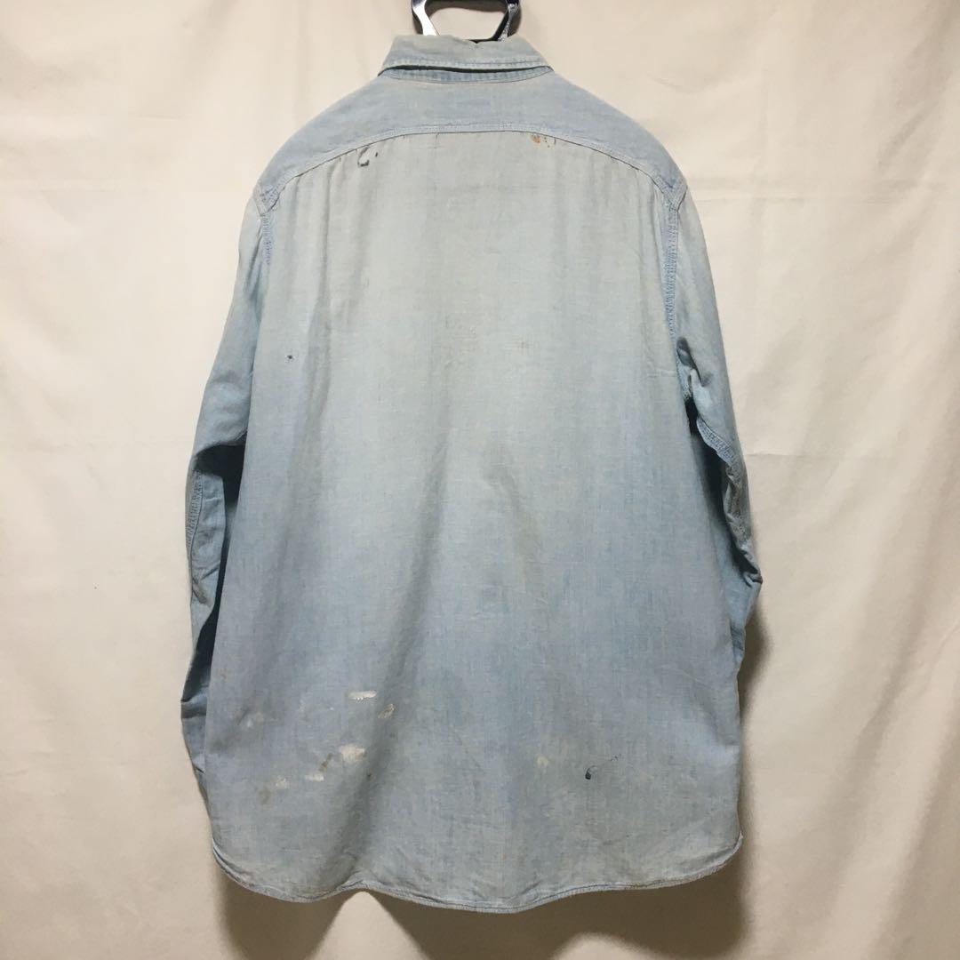 50s big yank シャンブレーシャツ ガチャポケ ボロ vintage