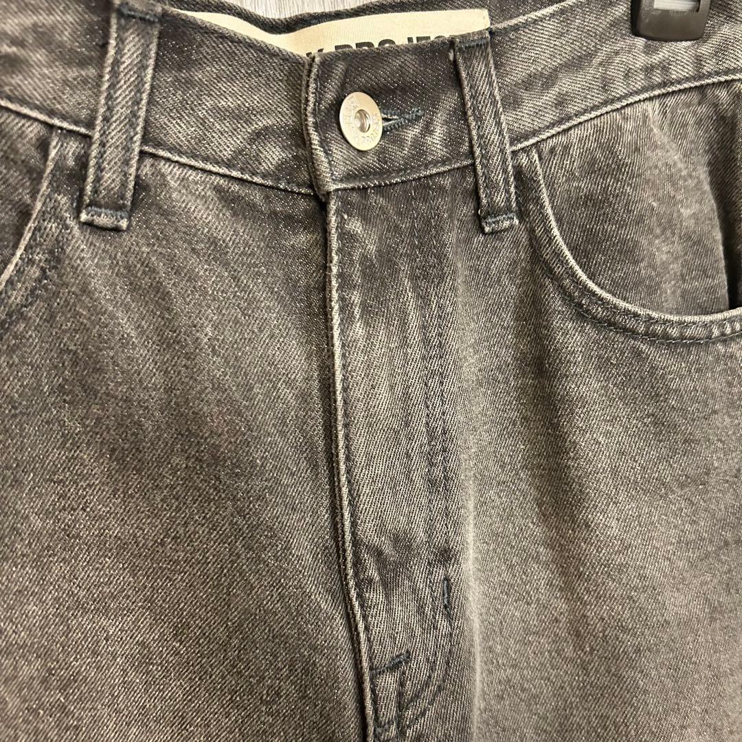 prank project デニムレースブロッキングパンツ 黒 36