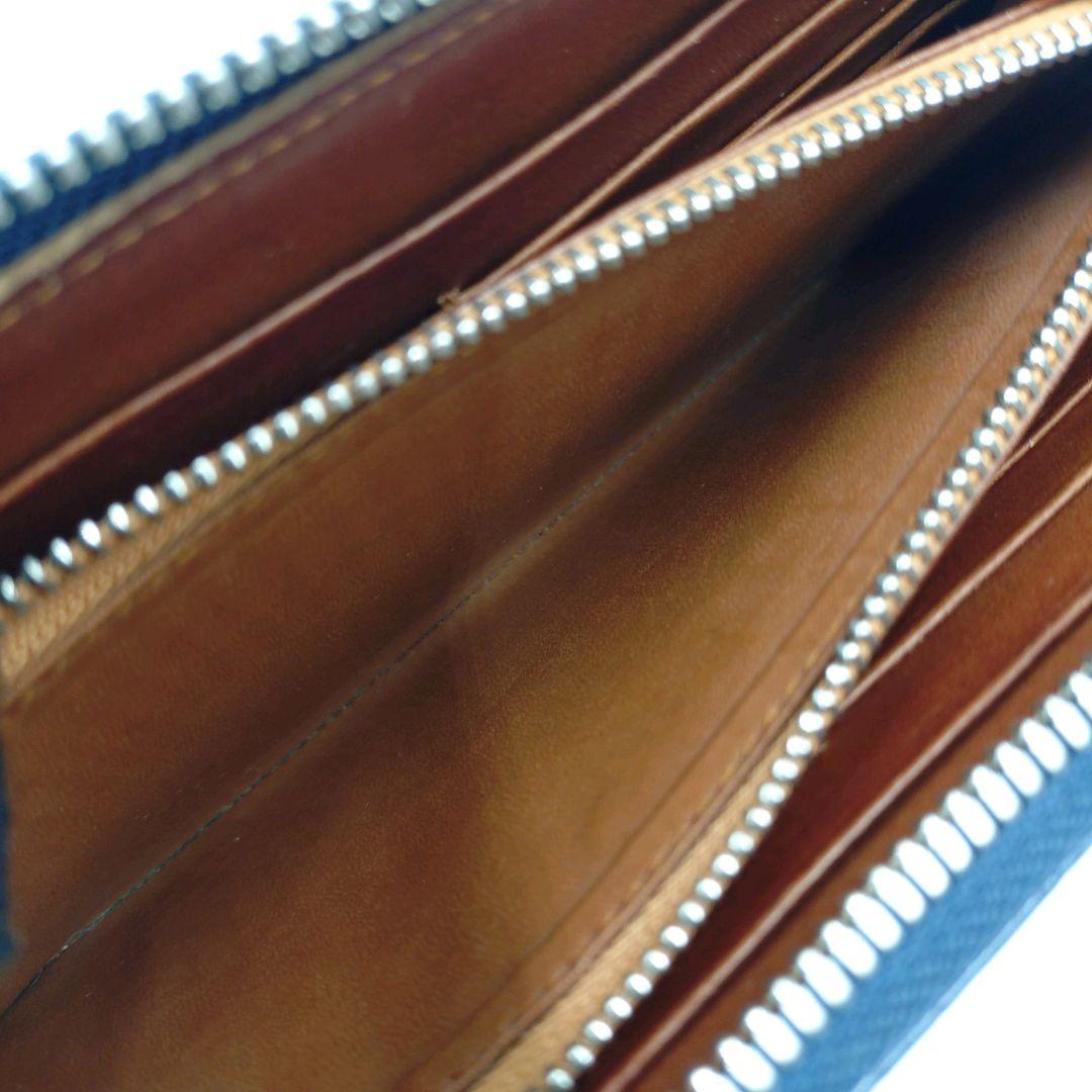 【美品】GAUDIE ガウディ クロコダイル 長財布 JRA ネイビー