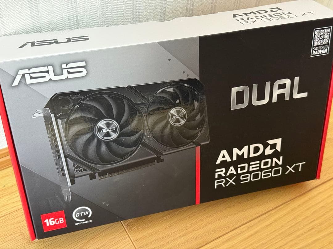 新品未開封ASUS DUAL Radeon RX9060XT 16GB