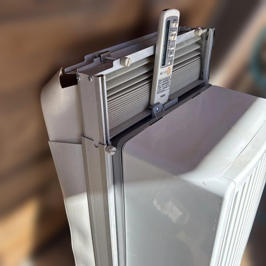 Haier 窓用エアコン　JA-16U 2020年　窓枠付き　簡易洗いました