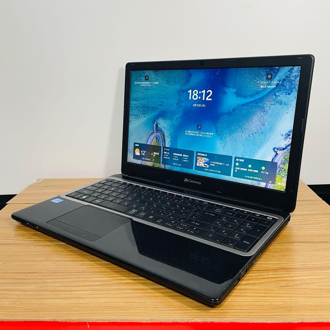 gatewayシルバーWin11 ノートパソコン SSDオフィスDVD