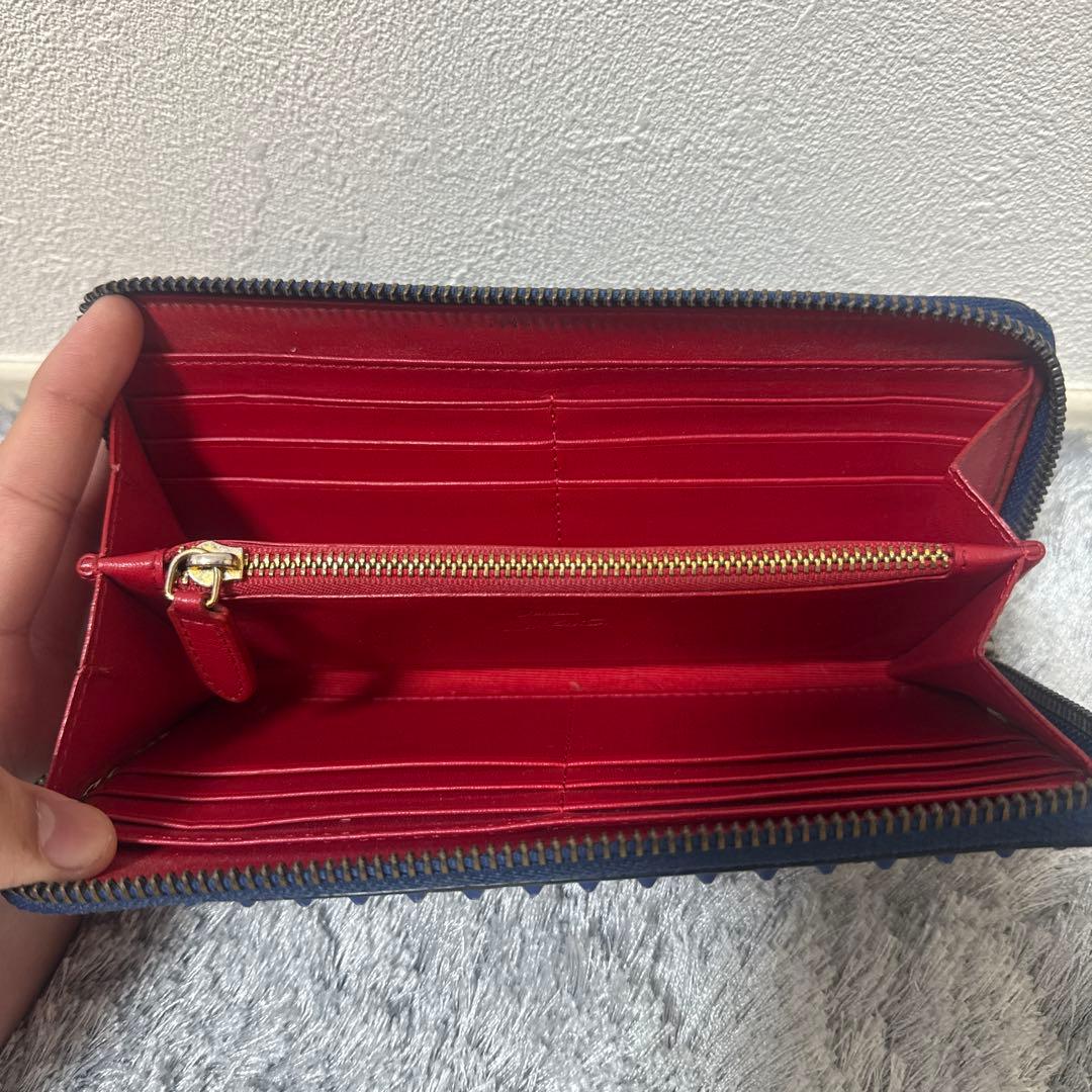 クリスチャン・ルブタン 長財布 ネイビー