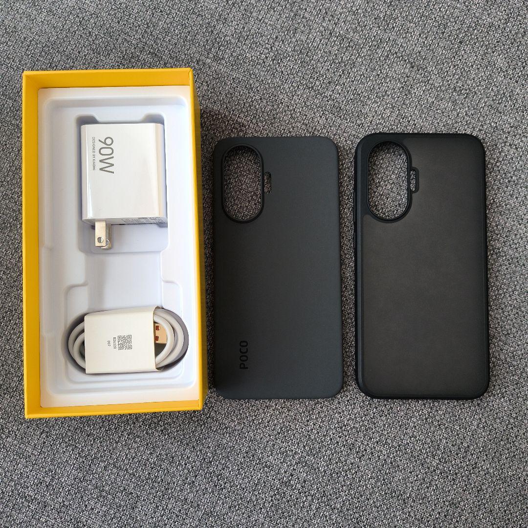 POCO F7 ブラック 12GB RAM 512GB 使用歴浅　社外ケース付