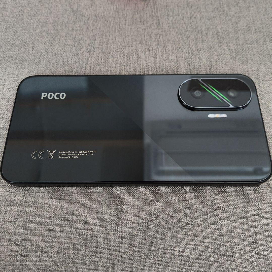 POCO F7 ブラック 12GB RAM 512GB 使用歴浅　社外ケース付