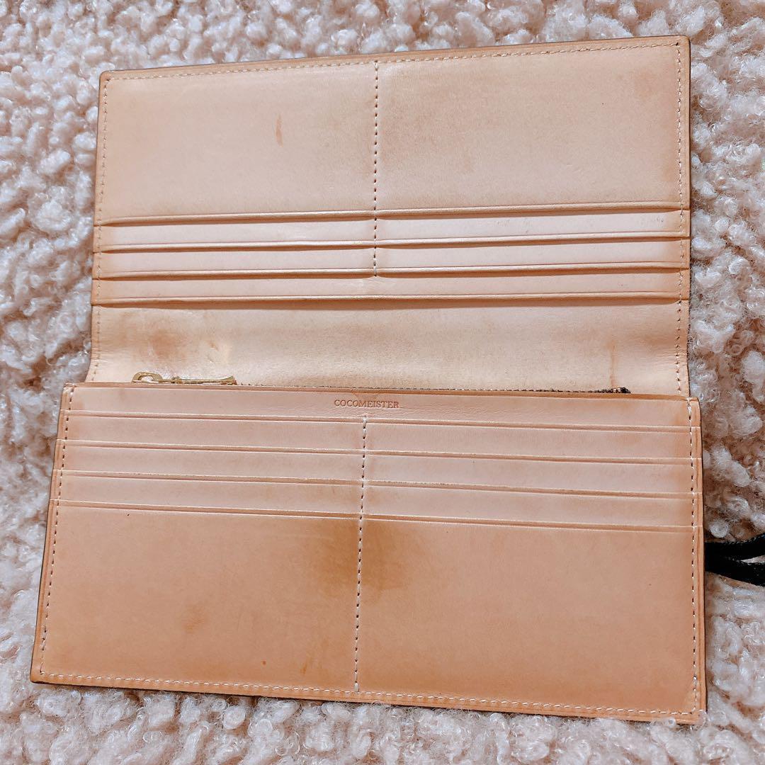収納力◎✨ ココマイスター 水染めコードバン 長財布 used品 ブラウン