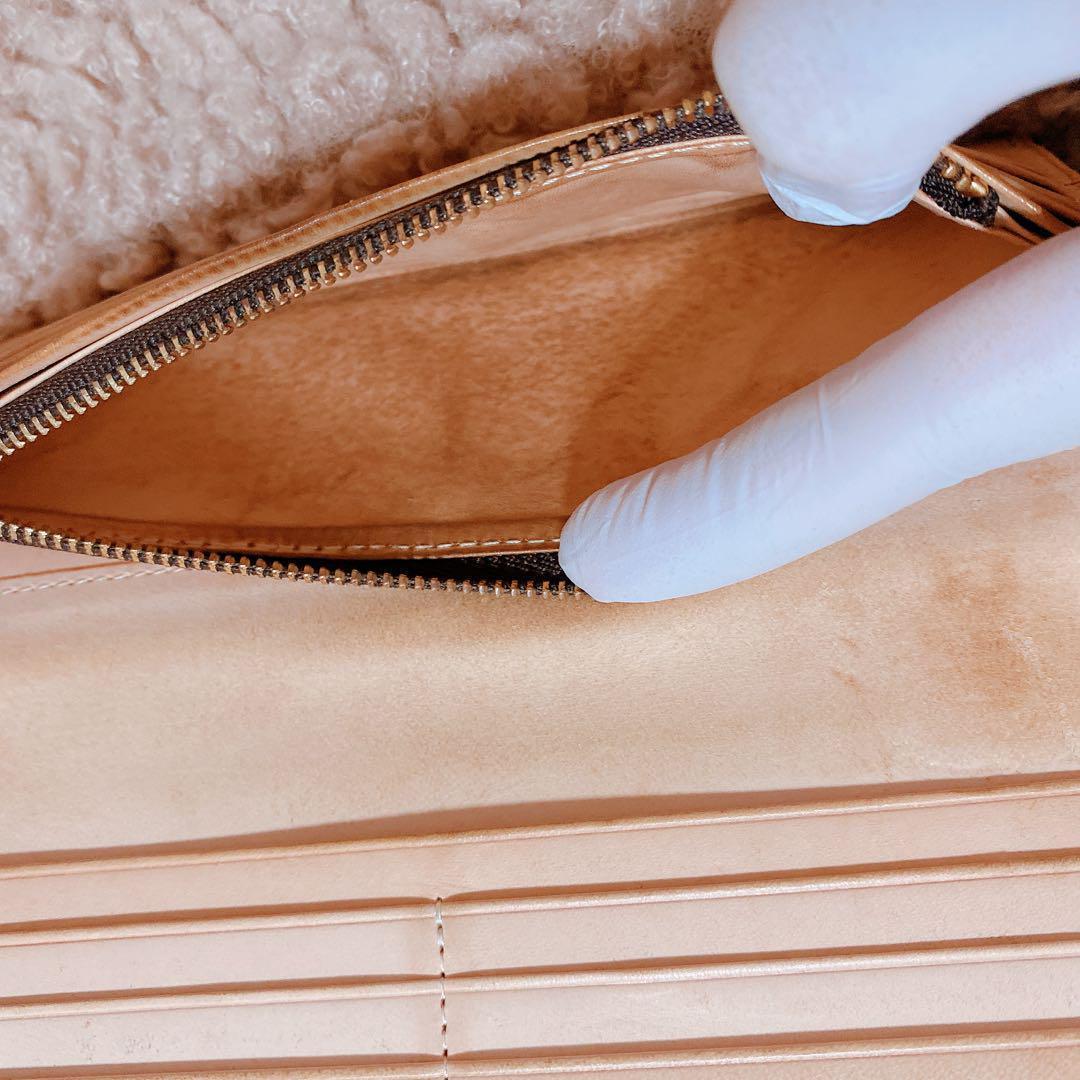 収納力◎✨ ココマイスター 水染めコードバン 長財布 used品 ブラウン