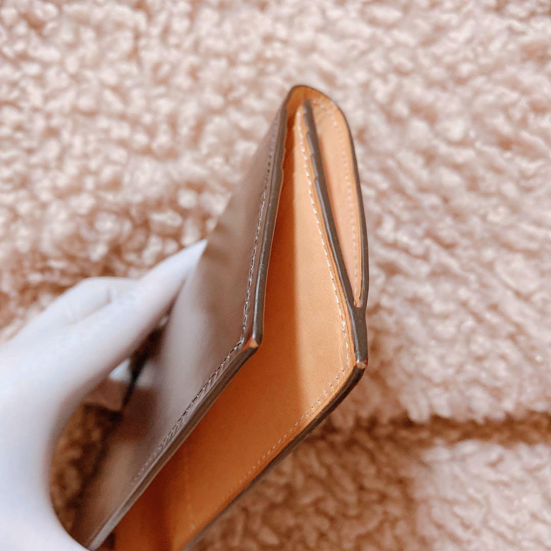 収納力◎✨ ココマイスター 水染めコードバン 長財布 used品 ブラウン